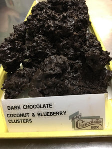 Coconut Blueberry Clusters, Dark Chocolate