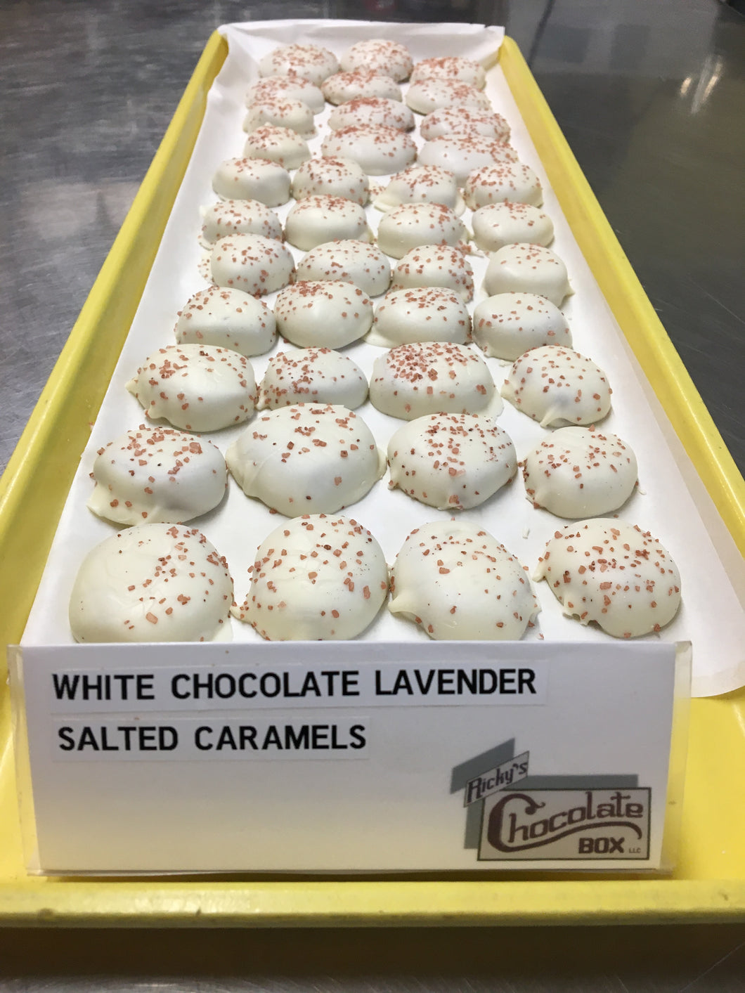 White Chocolate Lavender Salted Caramels